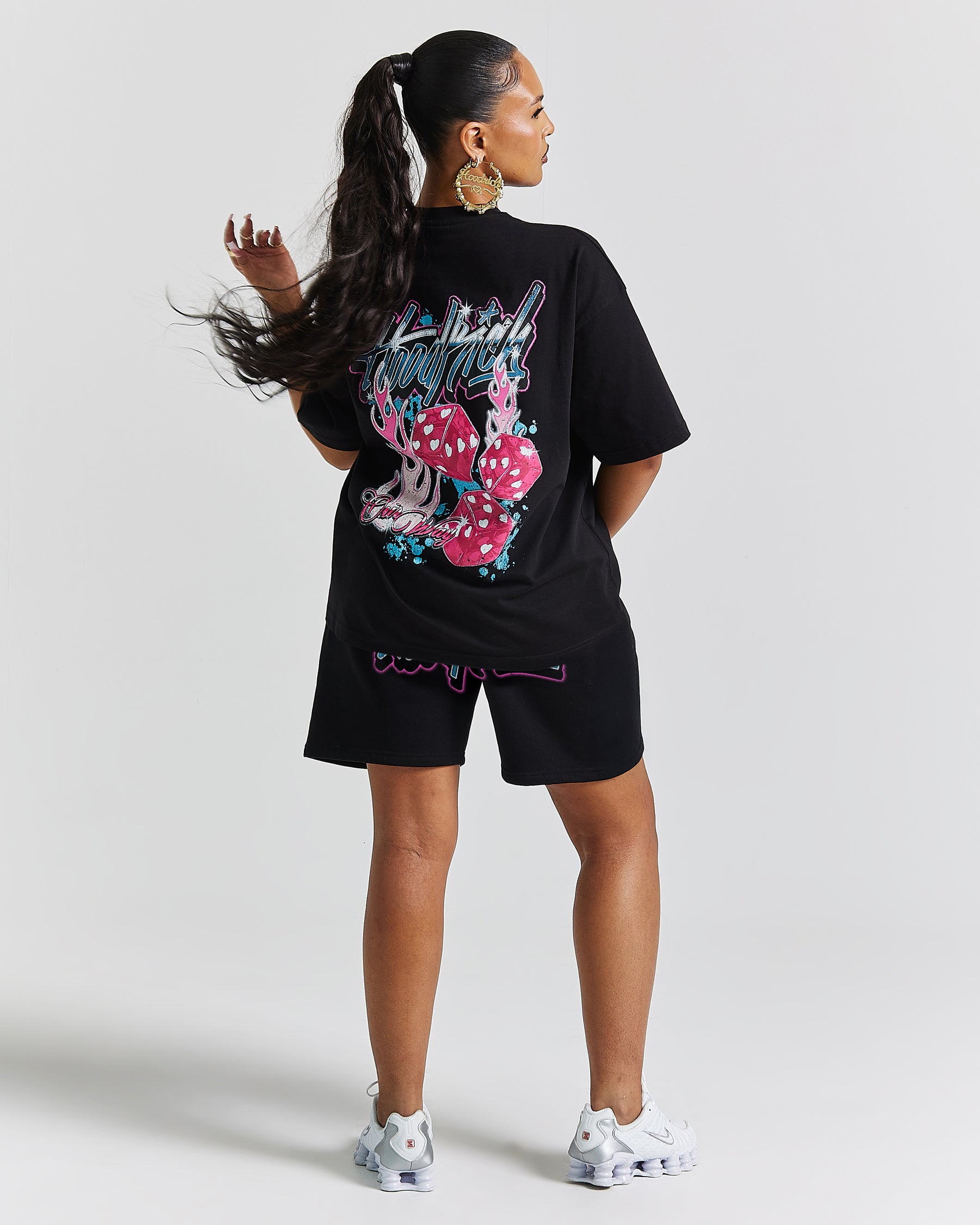 Erupt Sweatshorts - Black/Pinks