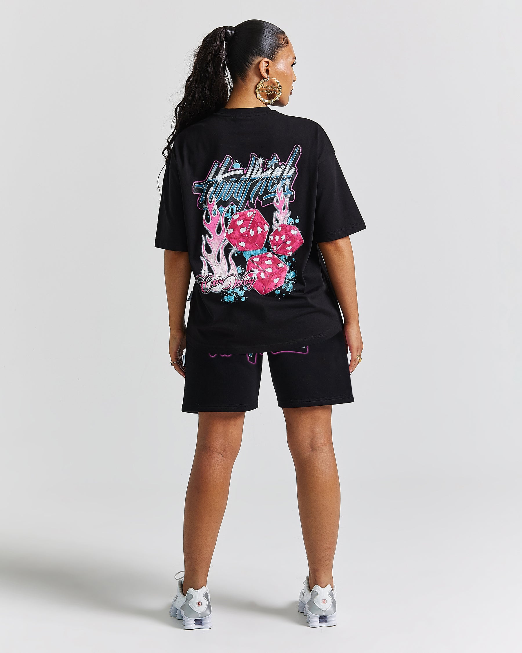 Erupt Sweatshorts - Black/Pinks