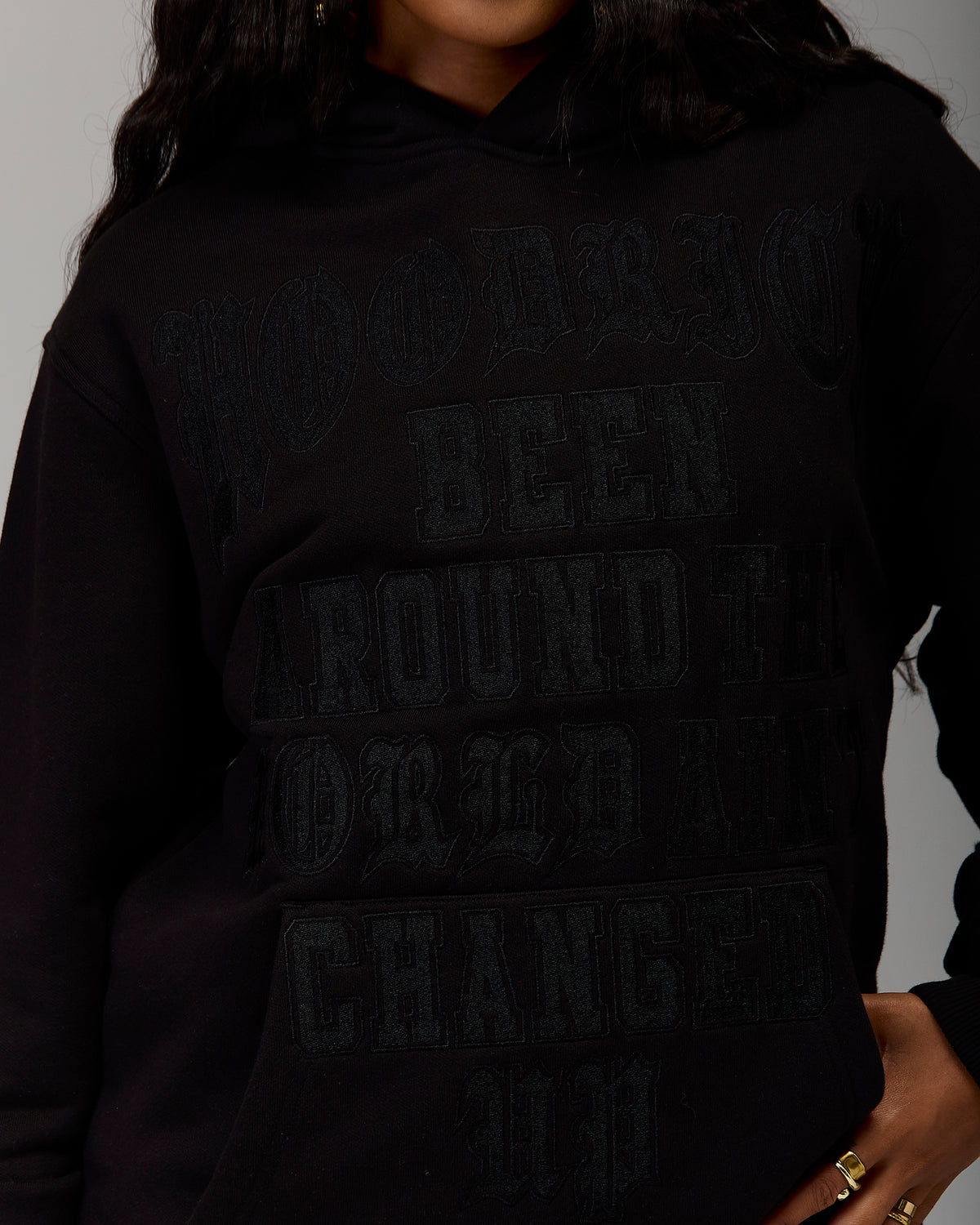 The Winner's Circle Embroidered Hoodie - Black