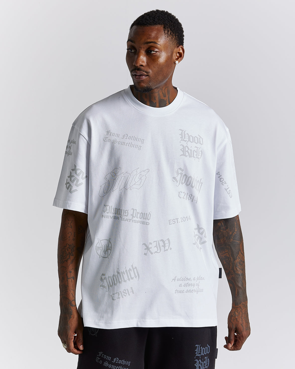 Chroma Oversized T-Shirt - White/Grey