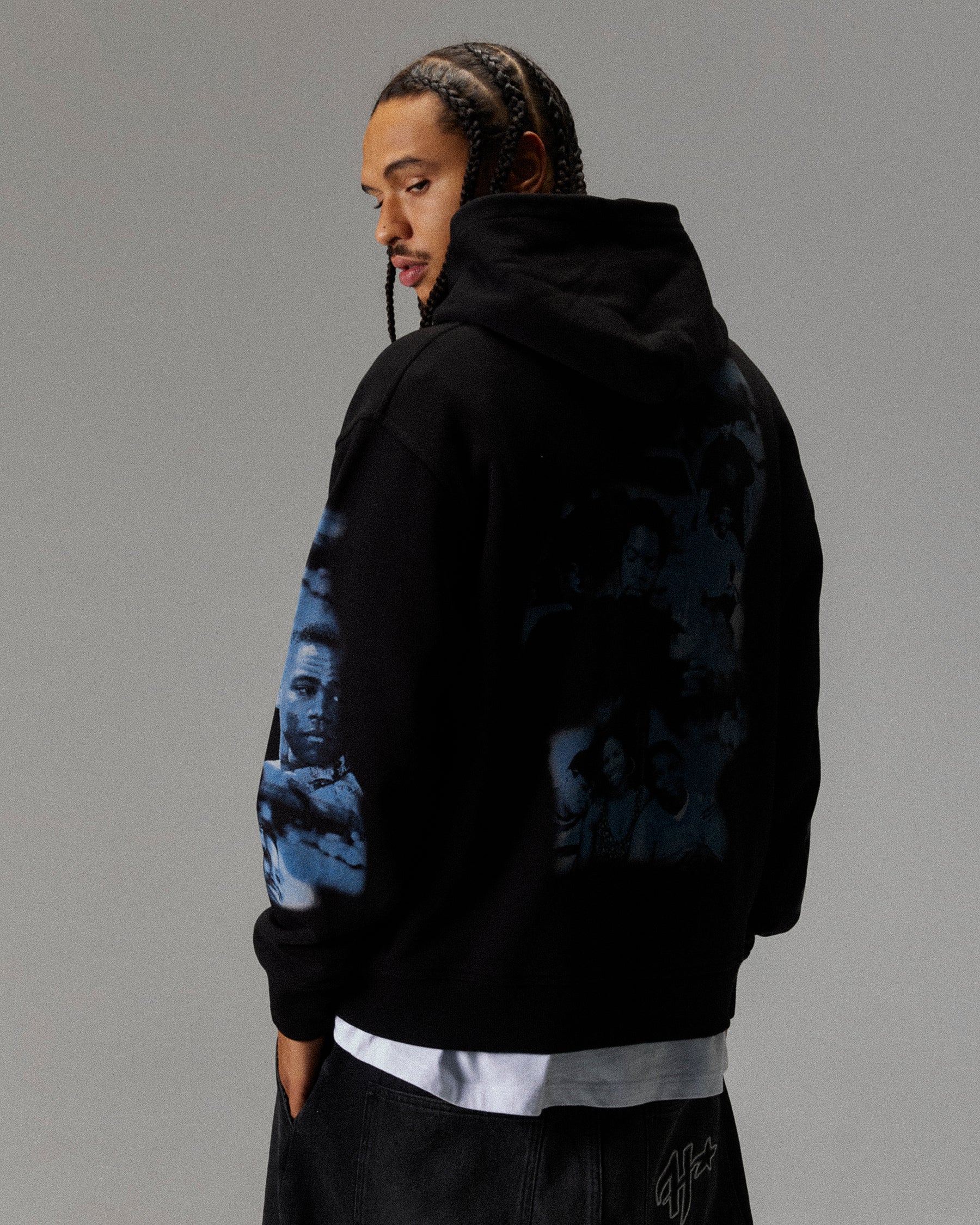 Hustle Boyz N The Hood Hoodie - Black/Blue