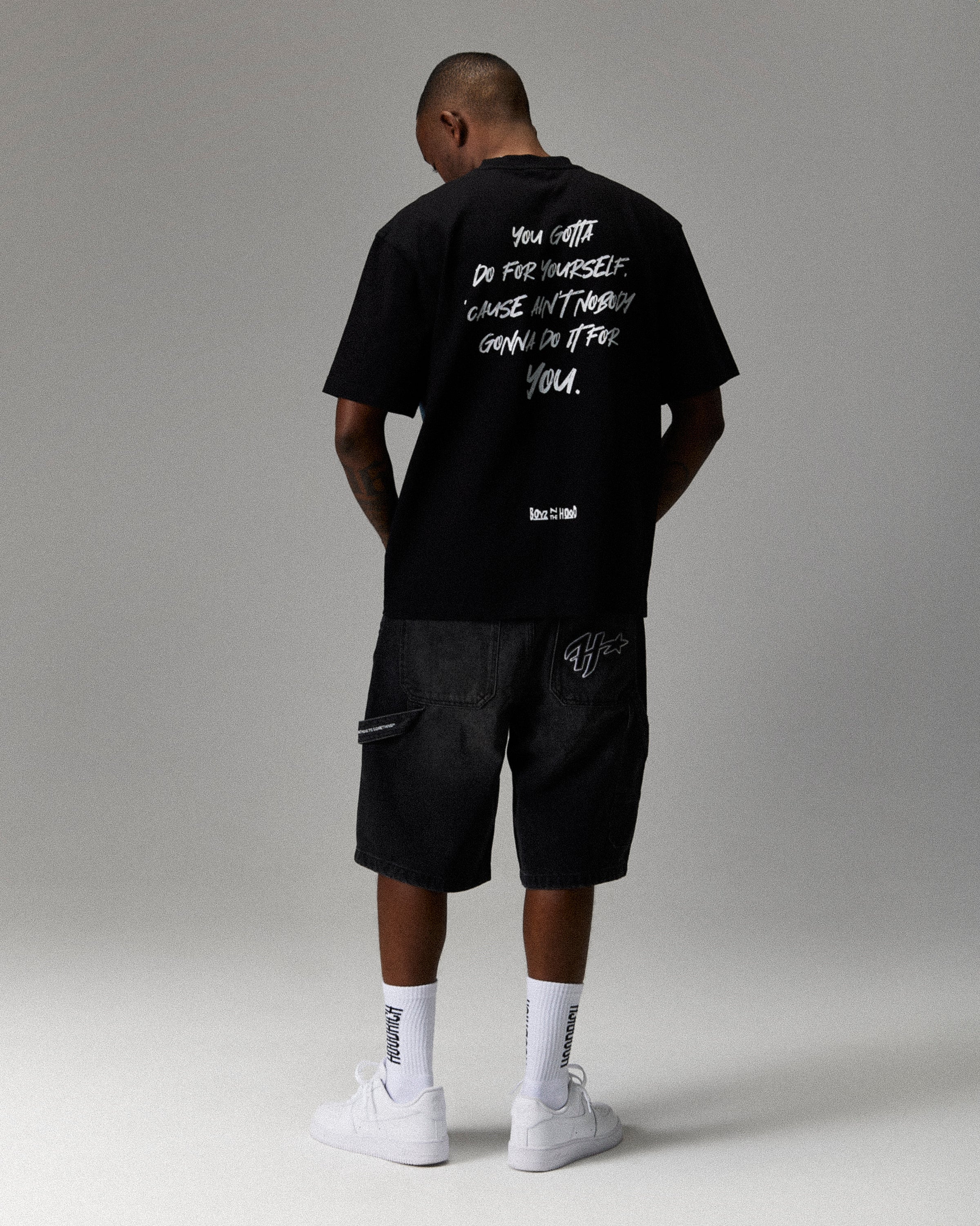 Ryder Boyz N The Hood T-Shirt - Black/Grey