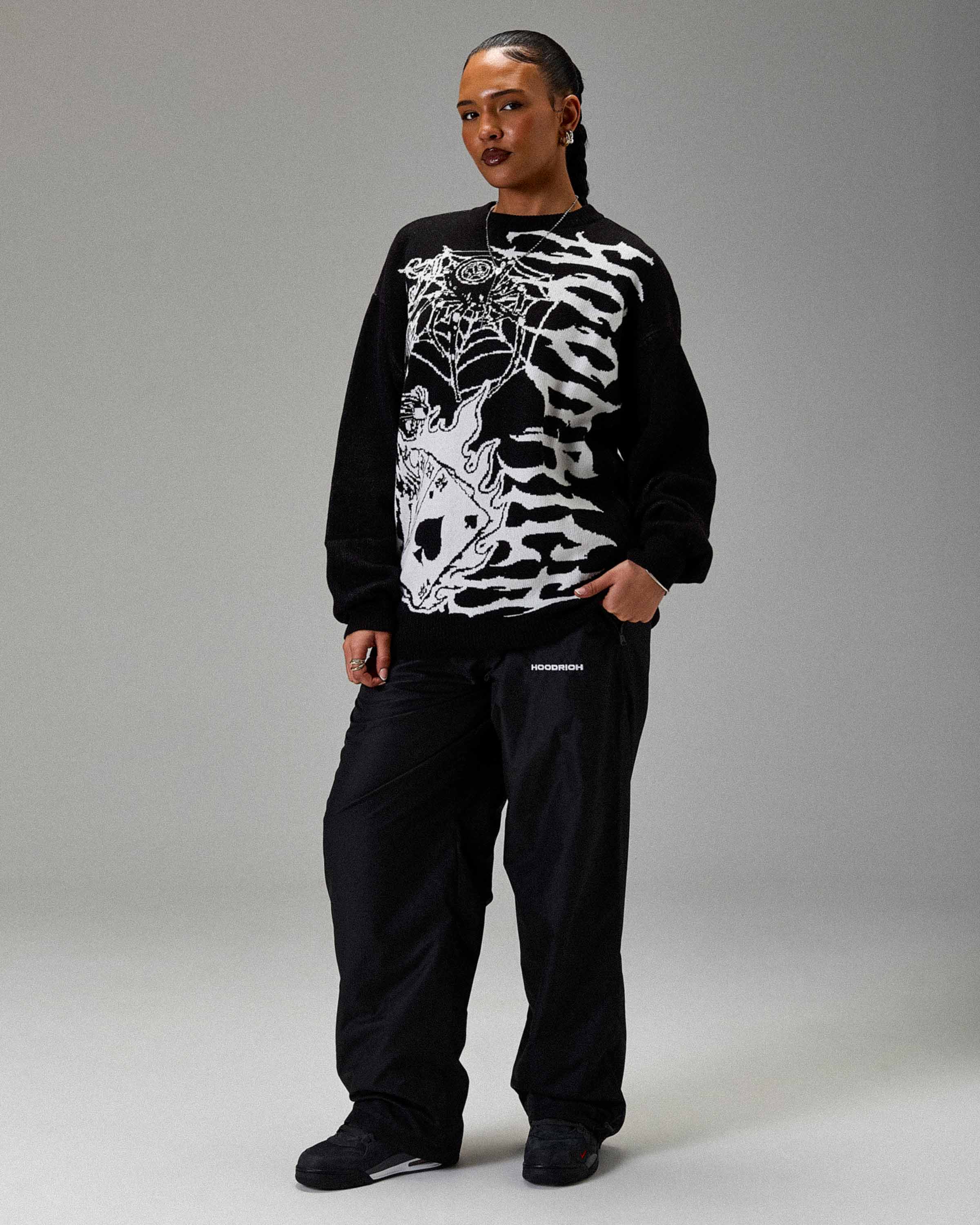 The Winner's Circle Wreckage Knitwear Sweater - Black/white