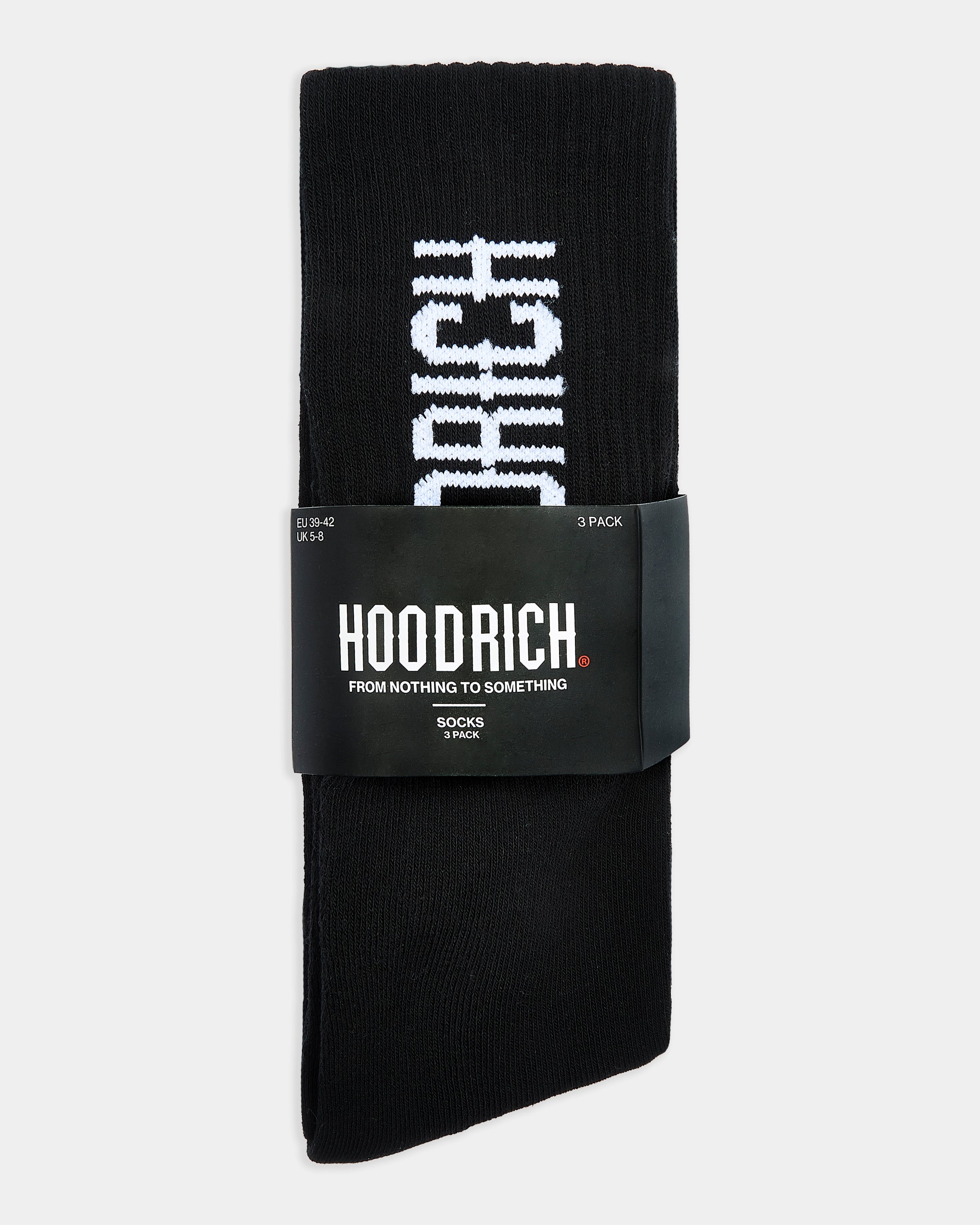 Core 3 Pack Crew Socks - Black/White