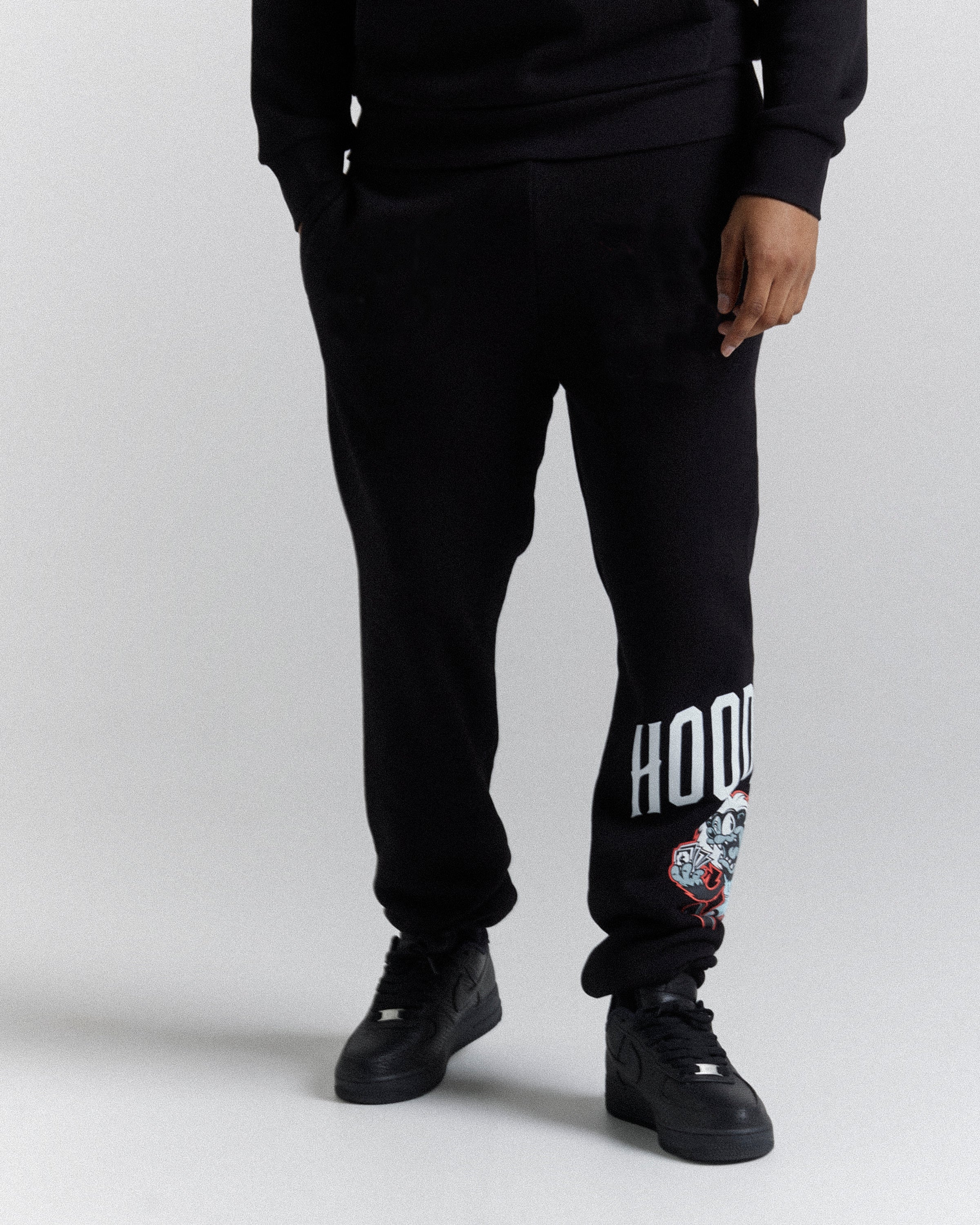 Menace Joggers - Black/White/Red