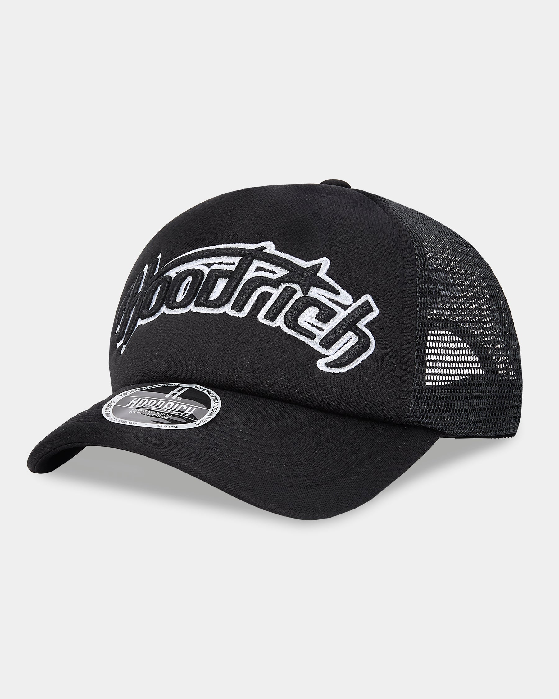 Galaxy 5 Panel Trucker Cap - Black/White