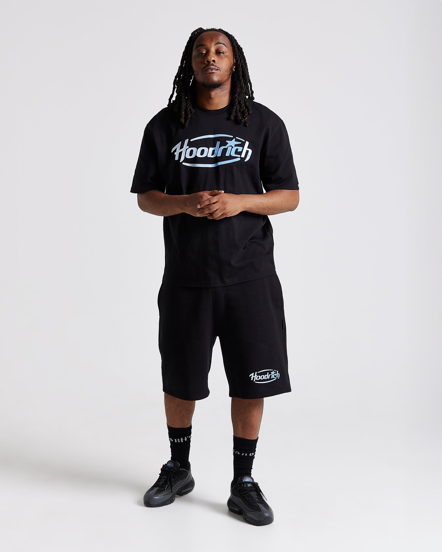 Curve Oversized T-Shirt - Black/Blue