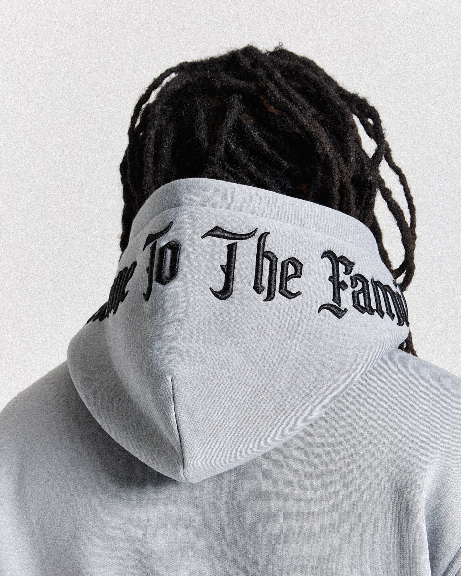 Dark Oversized Hoodie - Grey/Black/Red