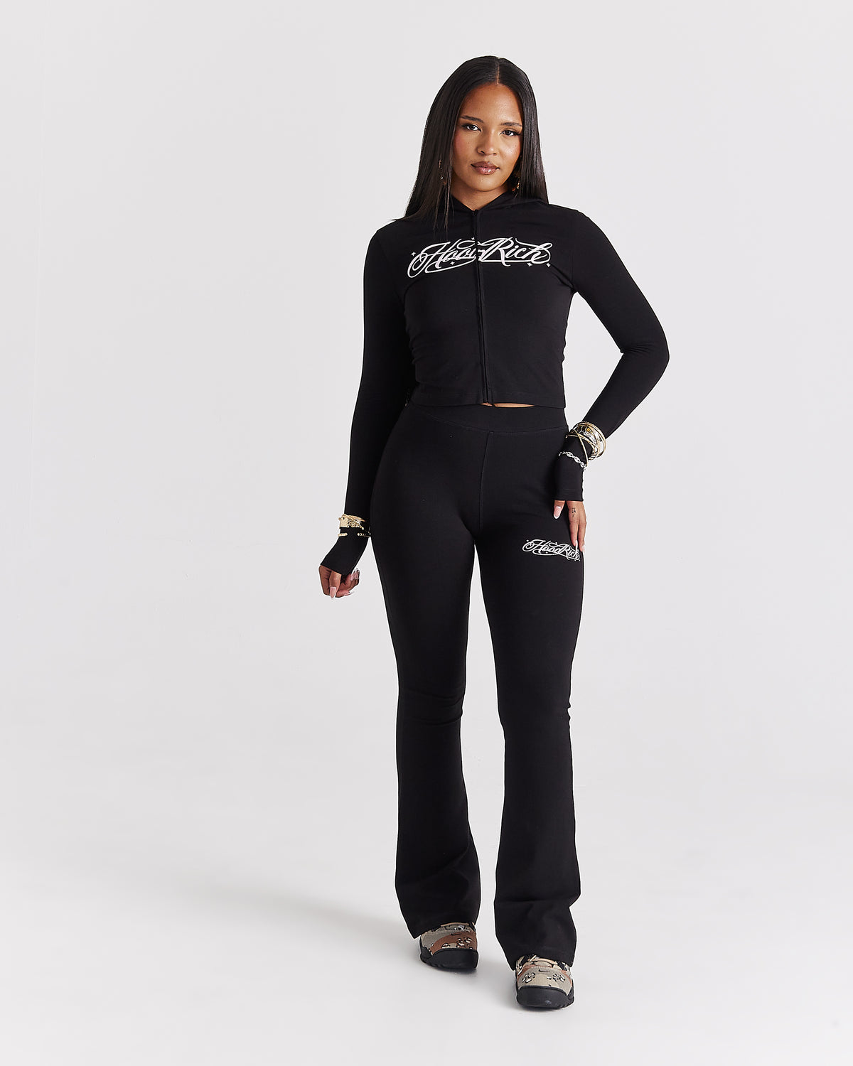 Women's Solace Fitted Set - Black/Pink
