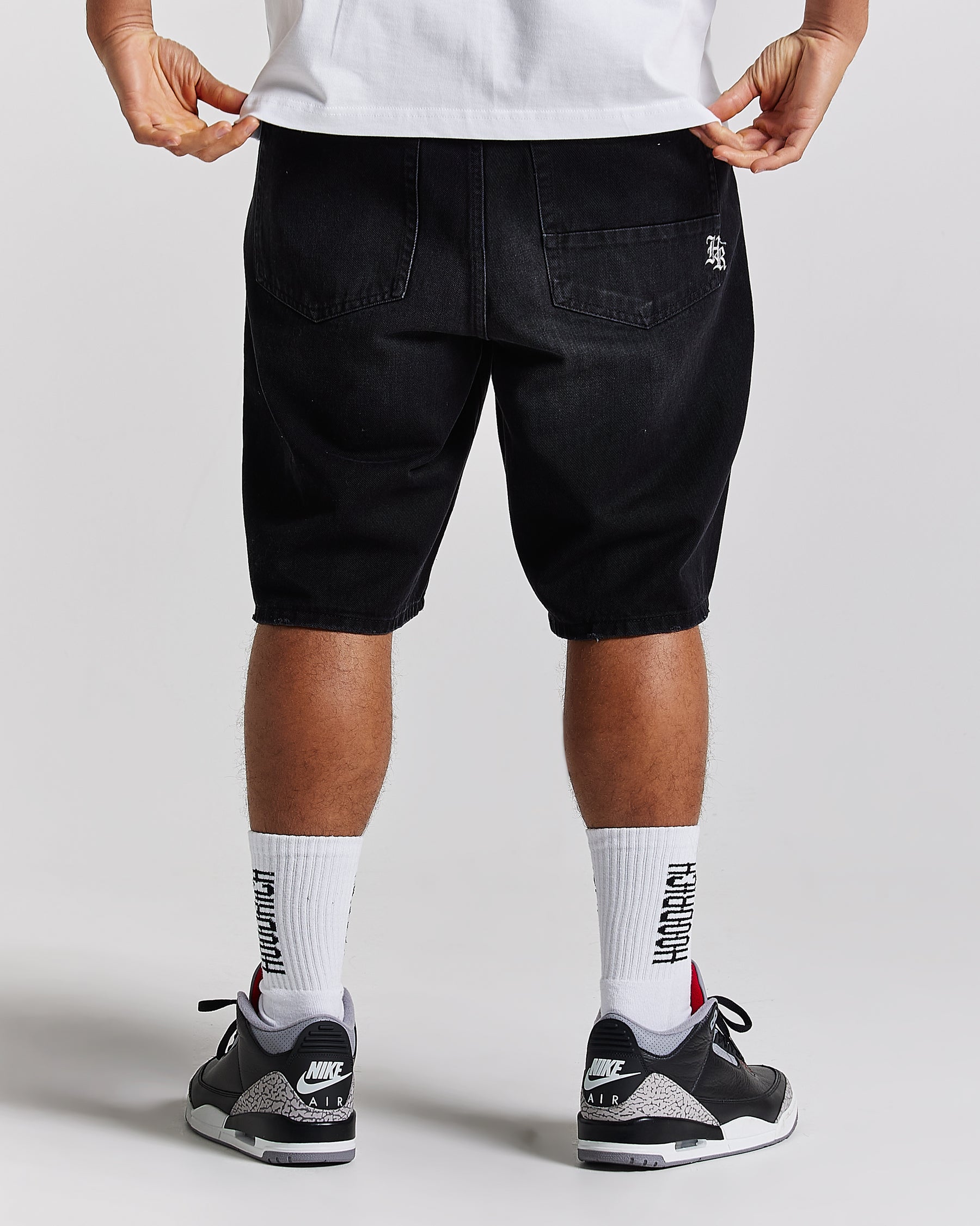 Galaxy Denim Shorts - Black