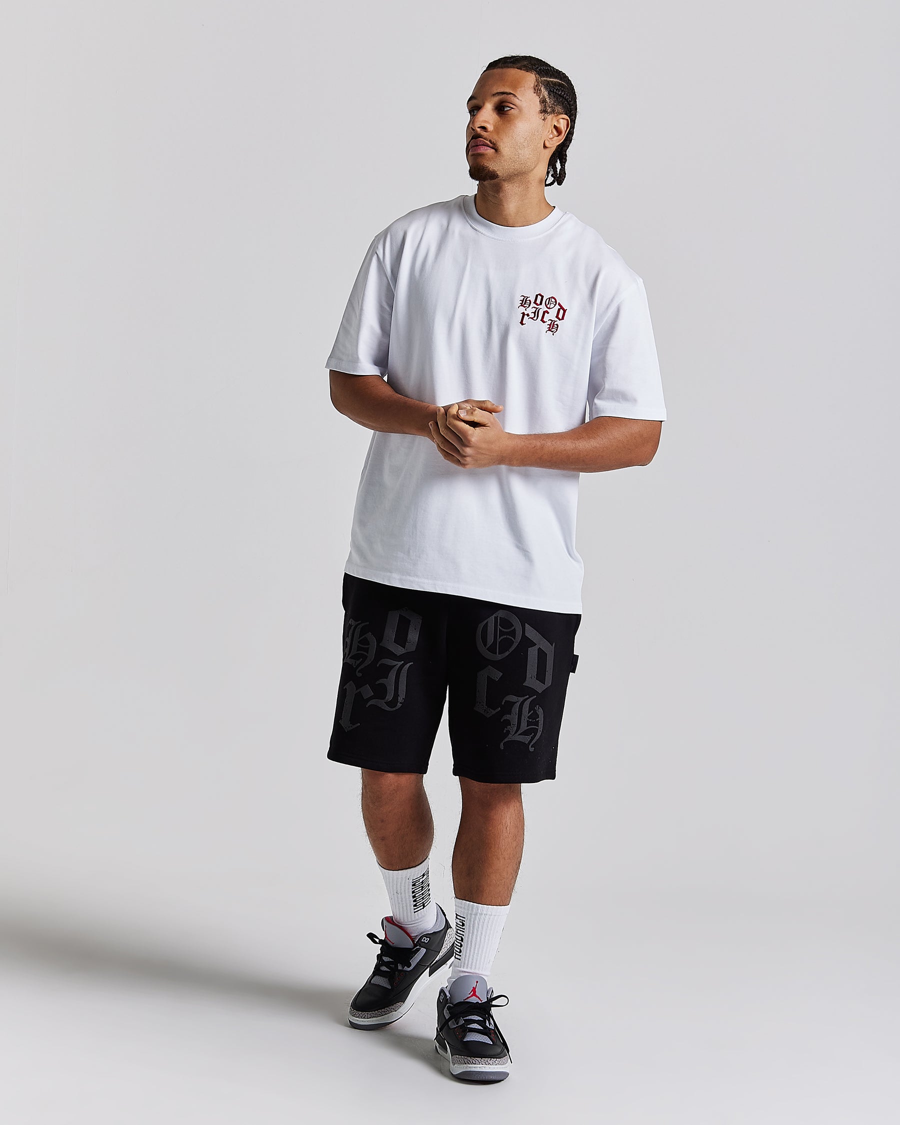 Crown Oversized T-Shirt - White/Red/Black