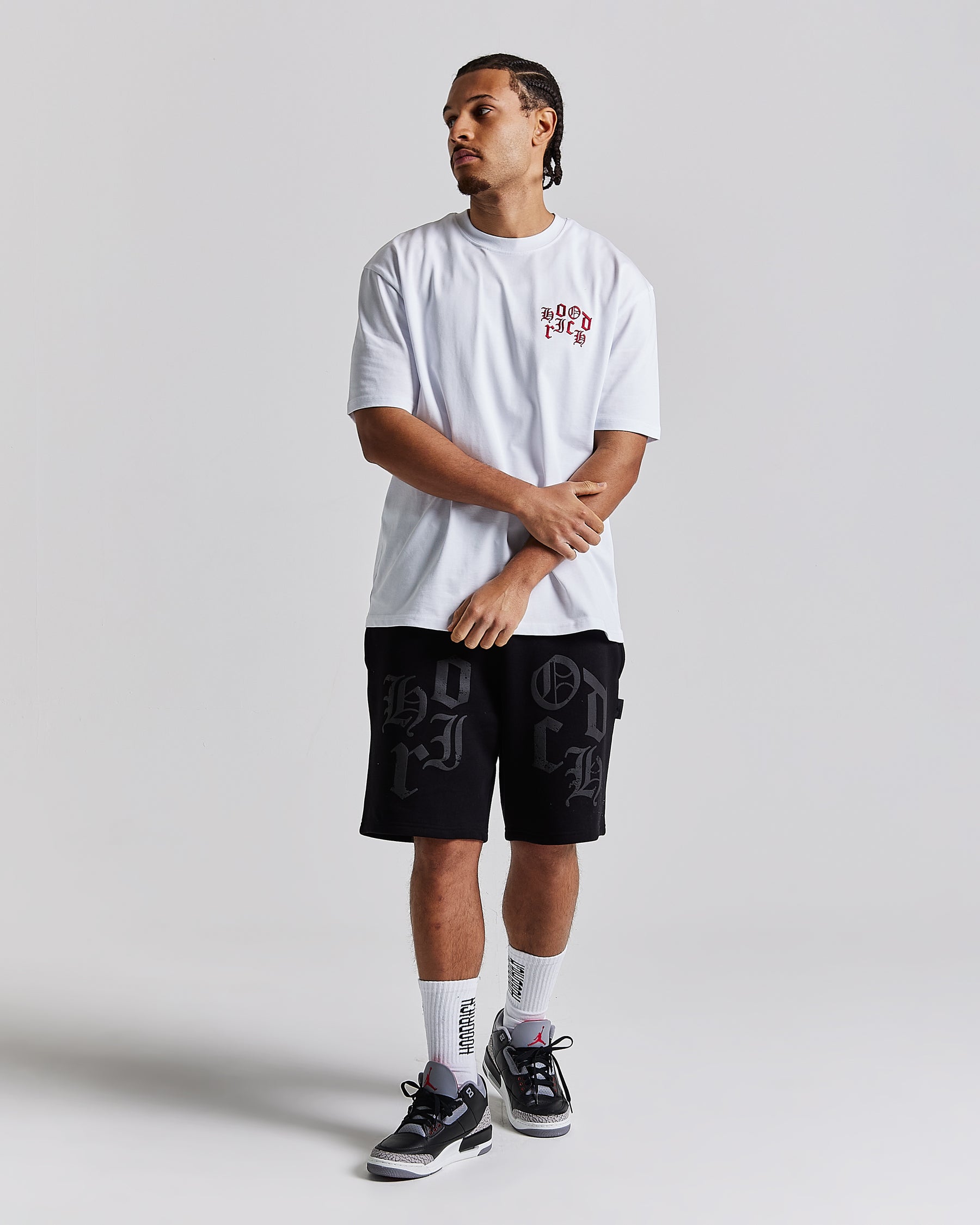 Crown Oversized T-Shirt - White/Red/Black