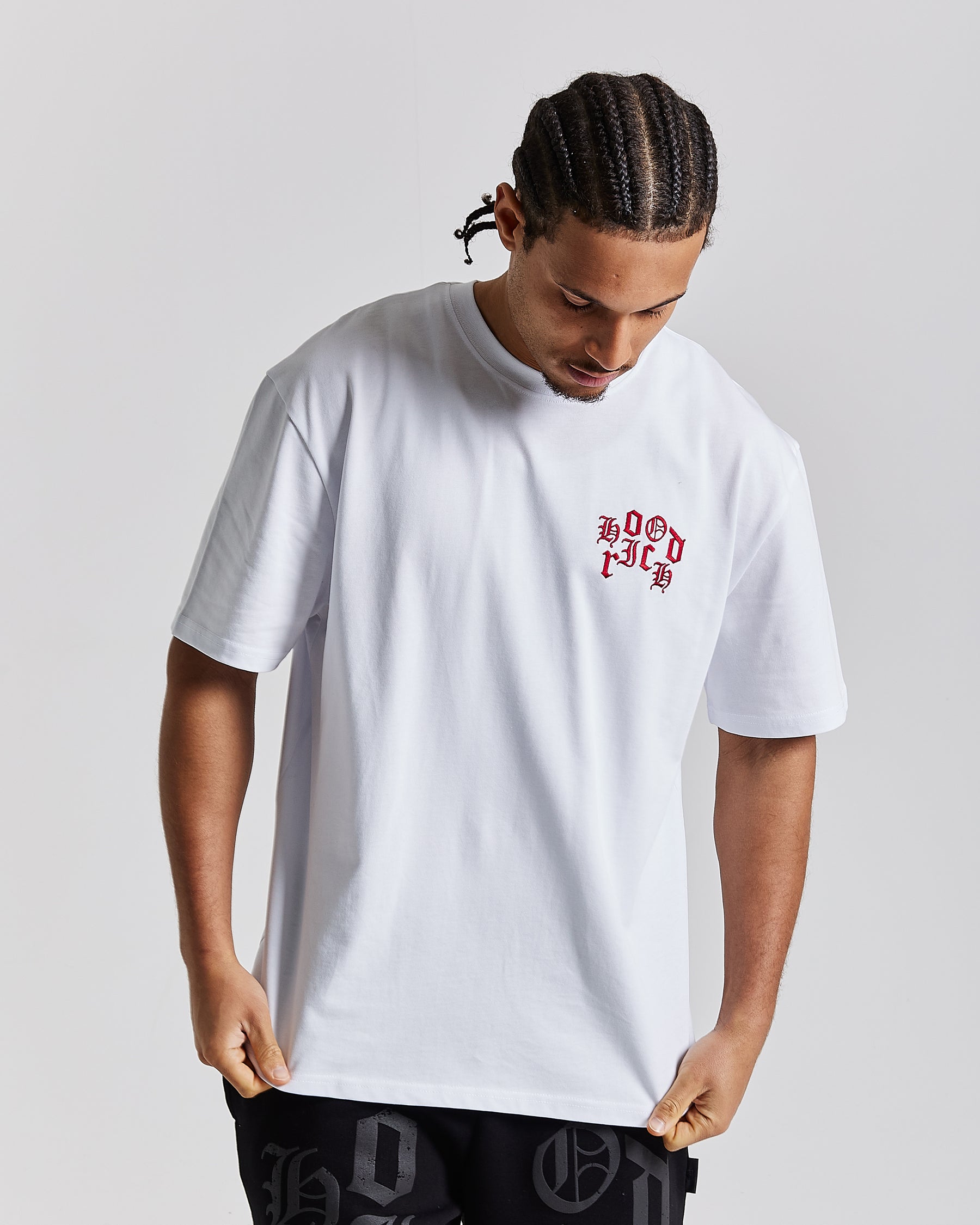 Crown Oversized T-Shirt - White/Red/Black