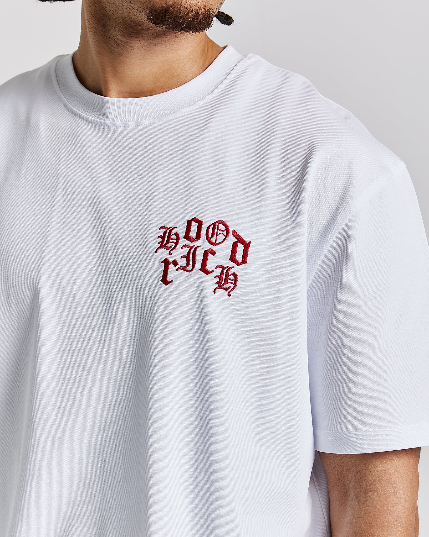 Crown Oversized T-Shirt - White/Red/Black