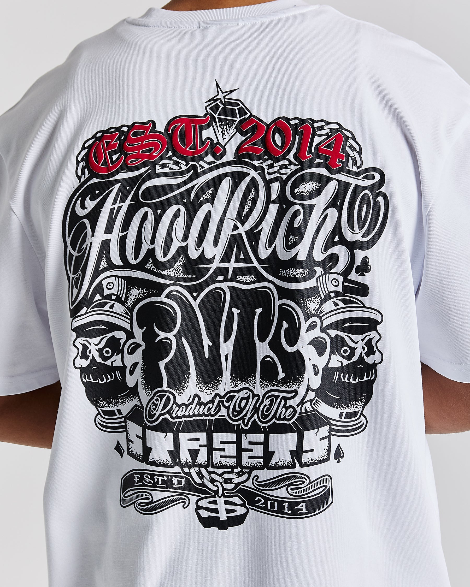 Crown Oversized T-Shirt - White/Red/Black