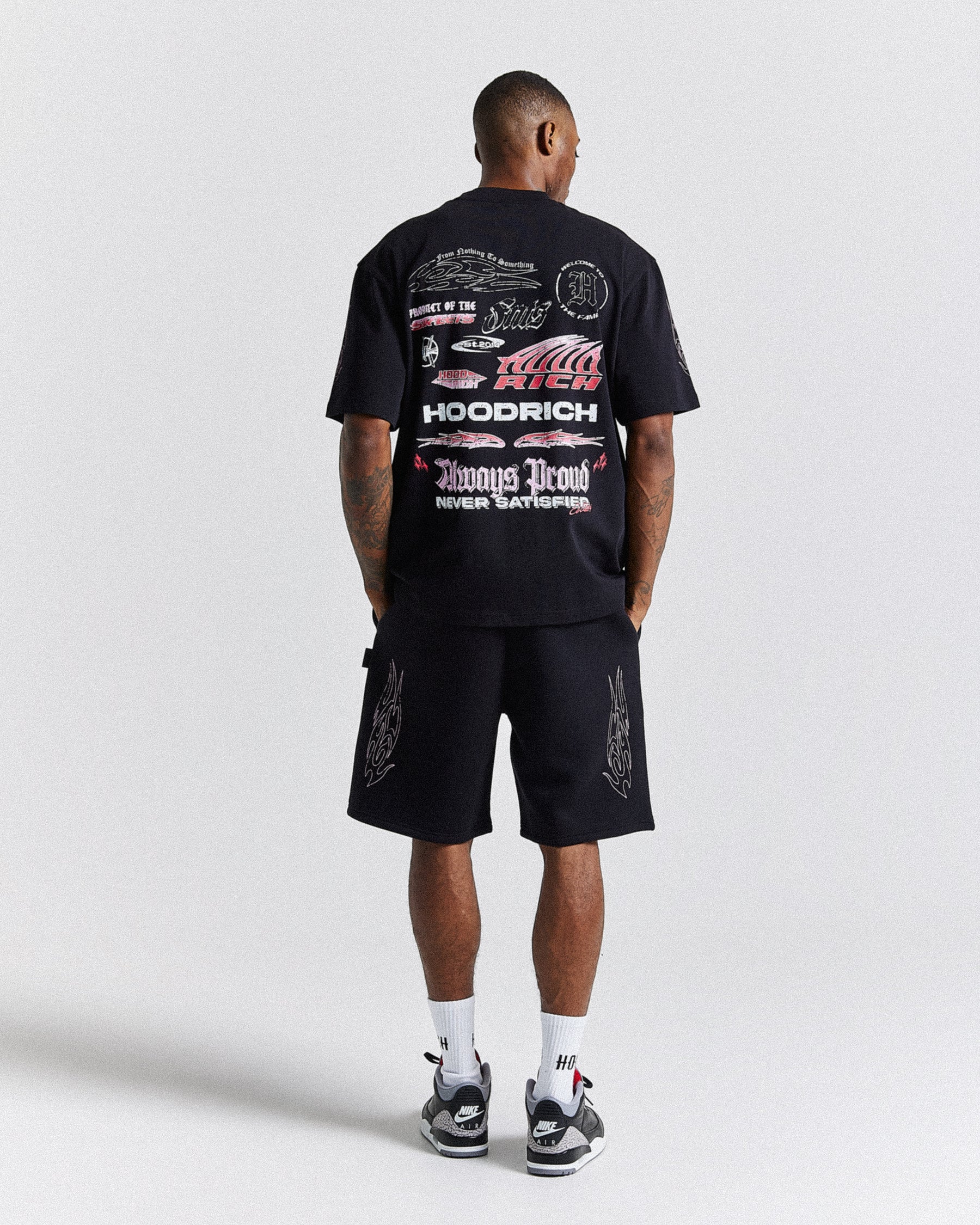 Chroma Oversized T-Shirt - Black/White/Pink