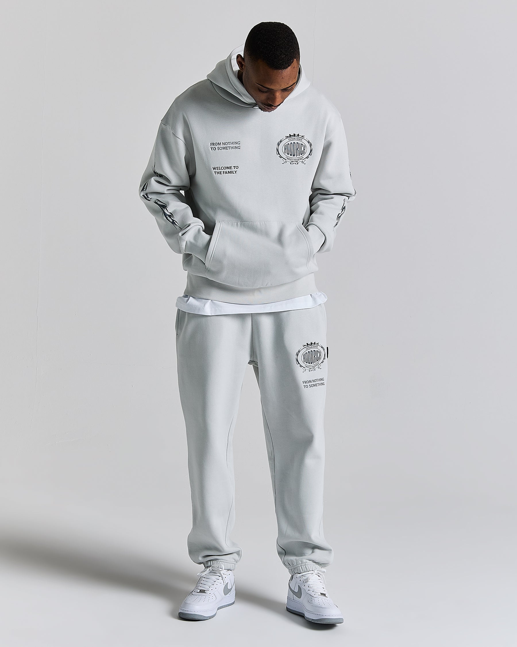 Noir Oversized Jogger - Light Grey/Black