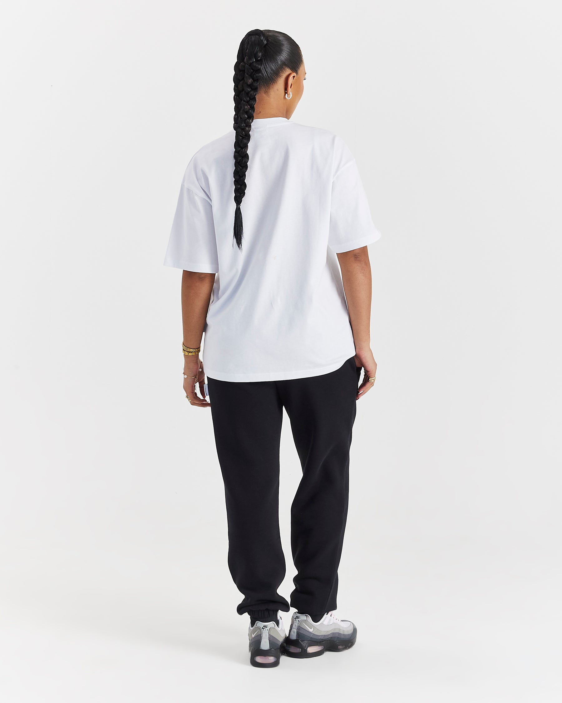 Fray Oversized T-Shirt - White/Pink