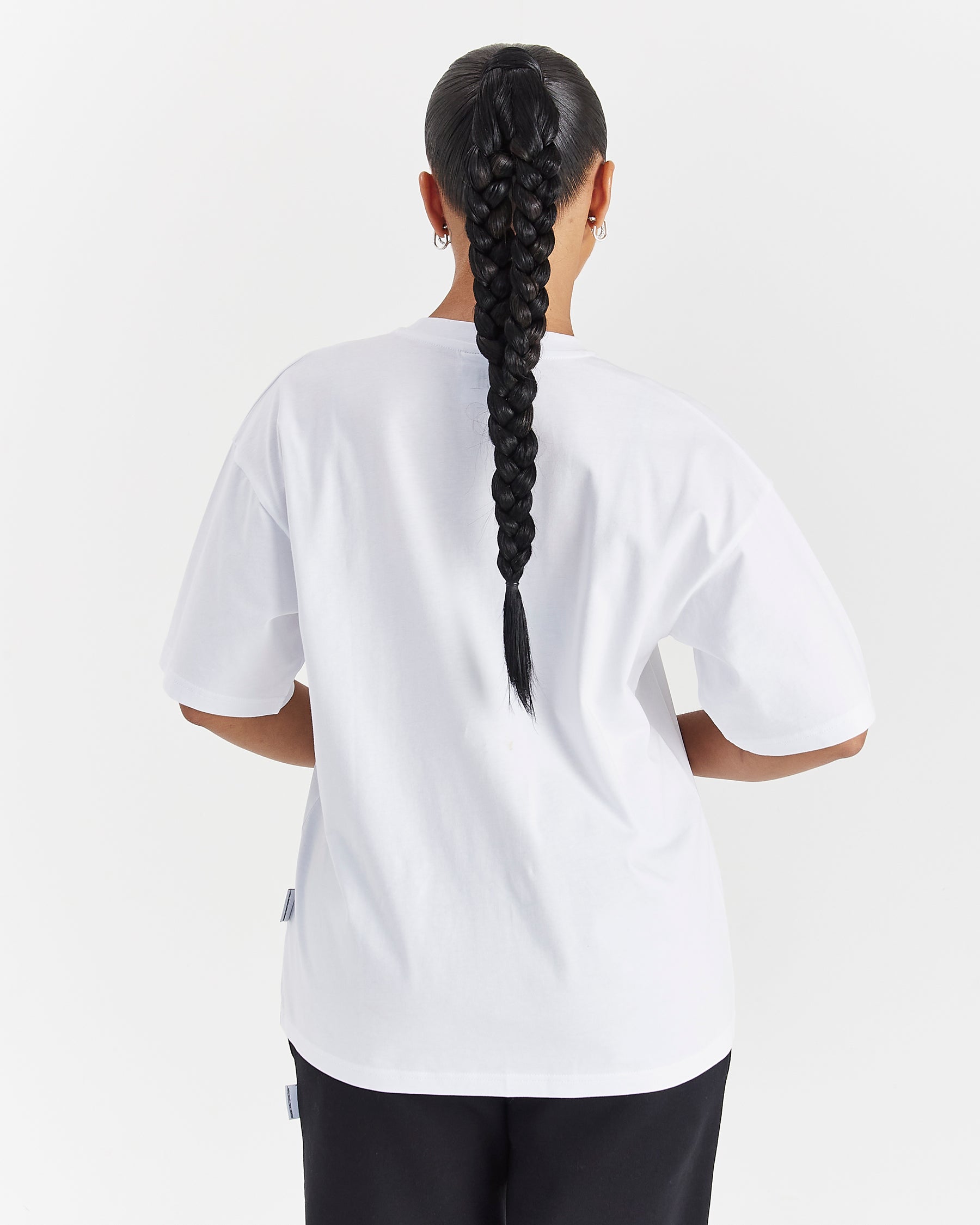 Fray Oversized T-Shirt - White/Pink