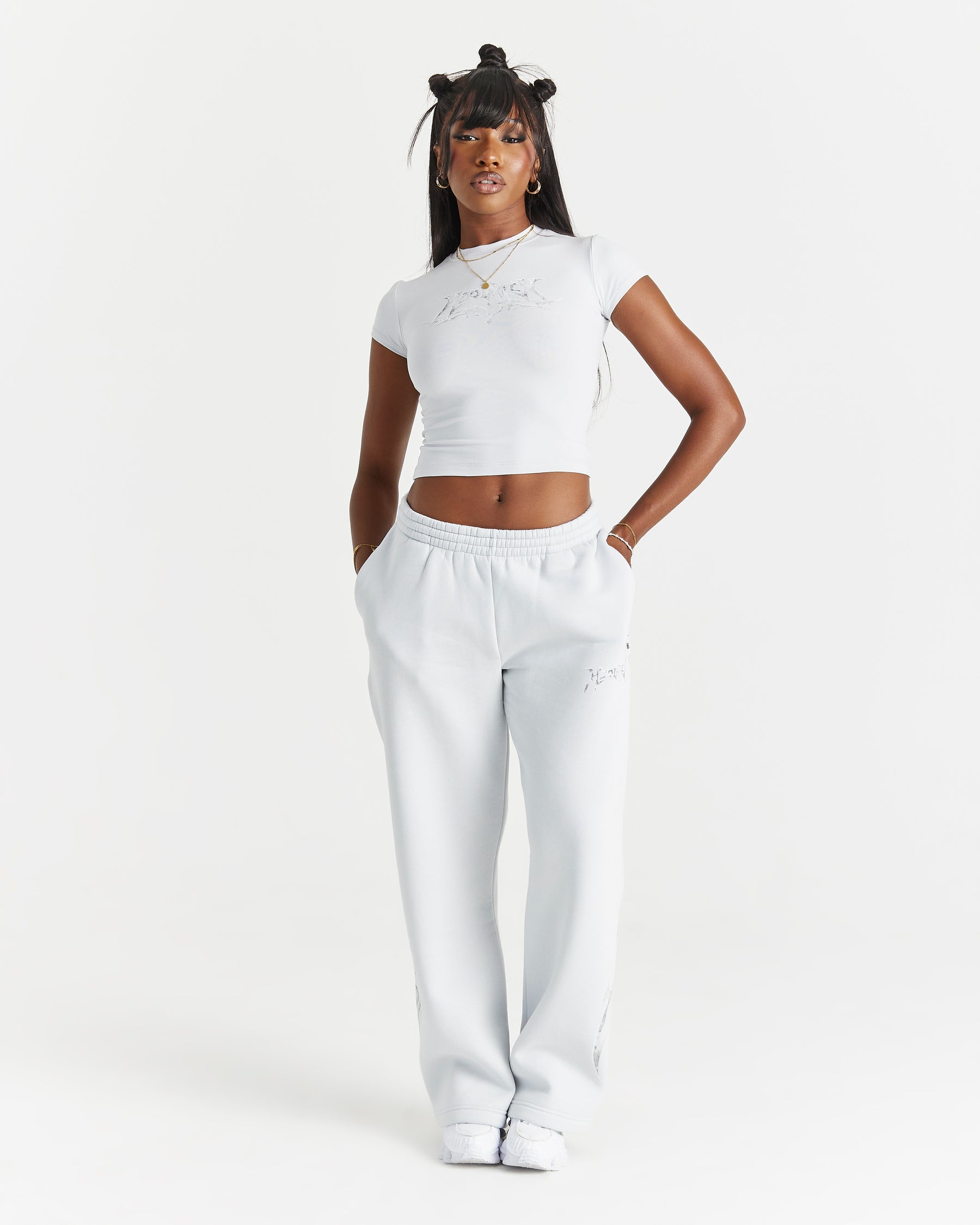 Spark Fitted Tee - Off White/Silver