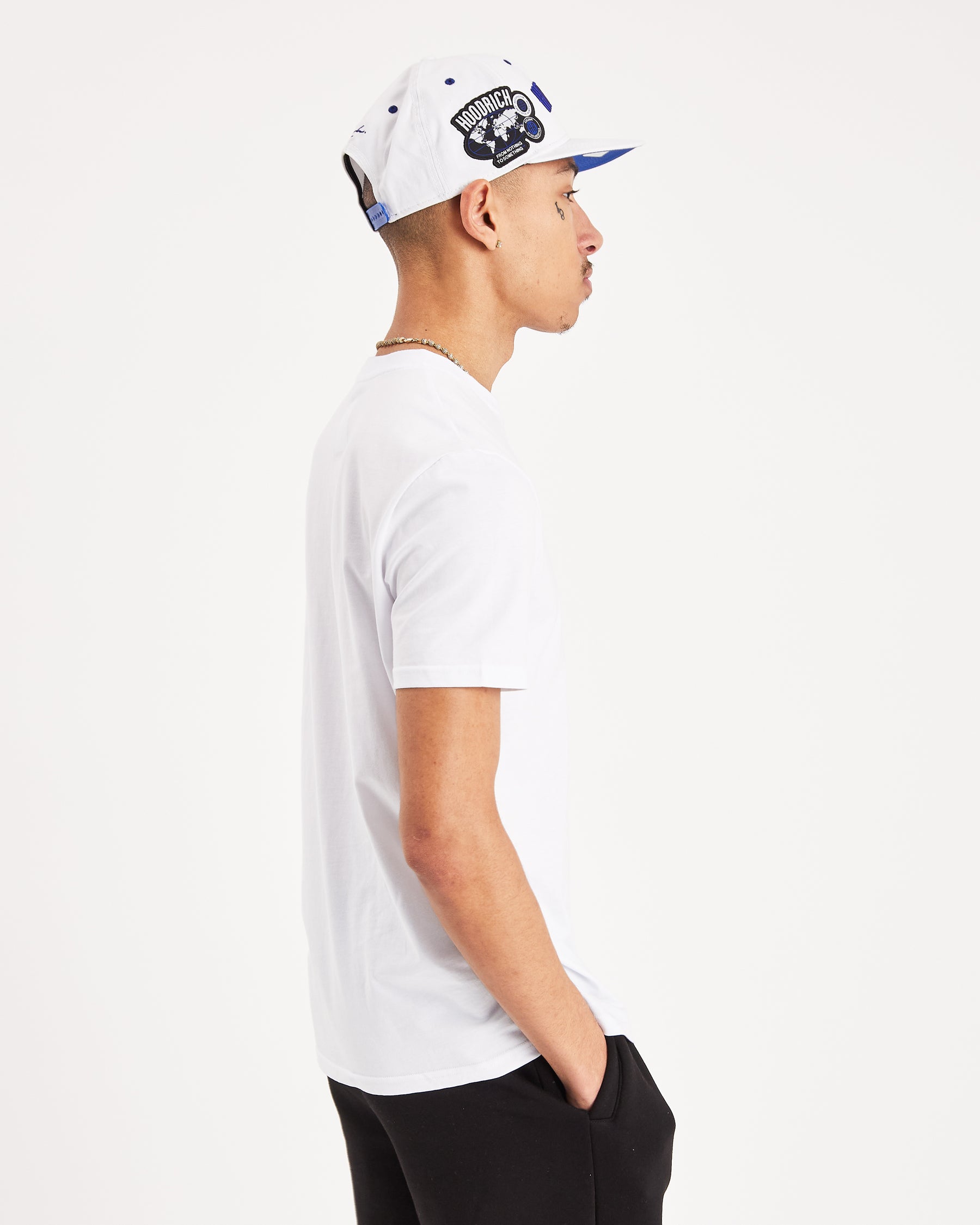 OG Mark Snapback Cap - White/Blue/Black