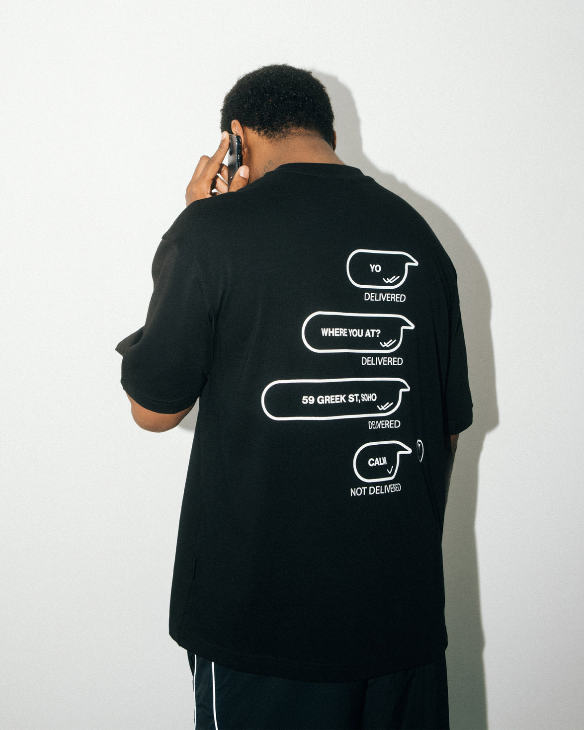Where You At Oversized T-Shirt - Black/White