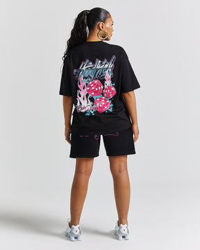 Erupt Sweatshorts - Black/Pinks