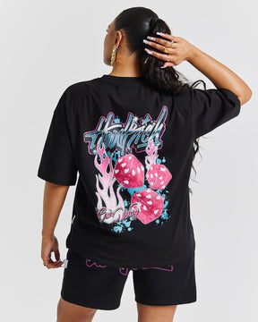 Erupt Sweatshorts - Black/Pinks