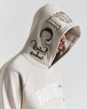 Stature Hoodie - Beige/White