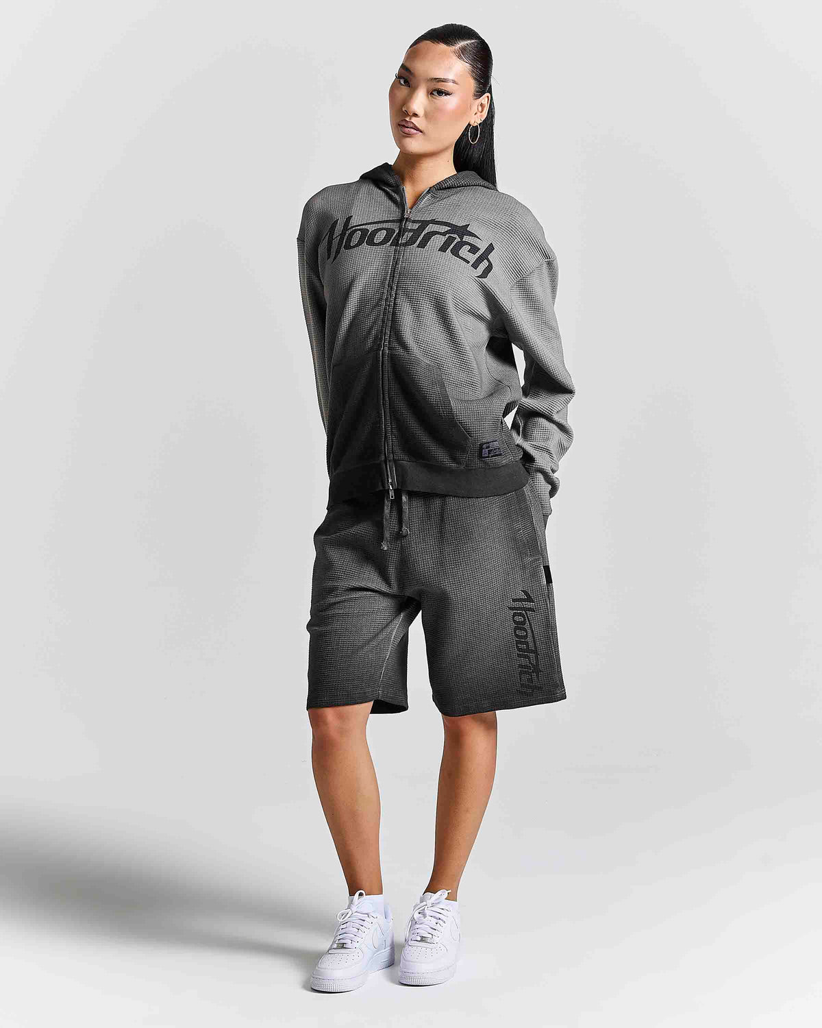 Fuel Zip Through Hoodie - Grey/Black