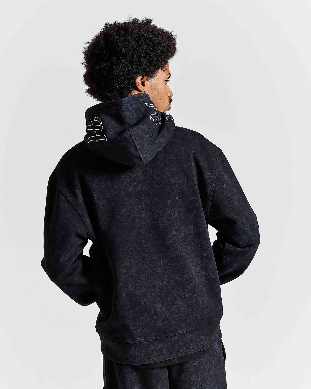 Nocturn Oversized Hoodie - Black/White
