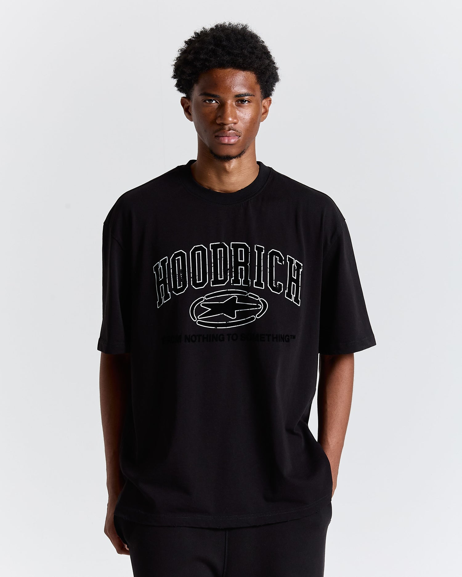 Fray Regular Fit Tee - Black