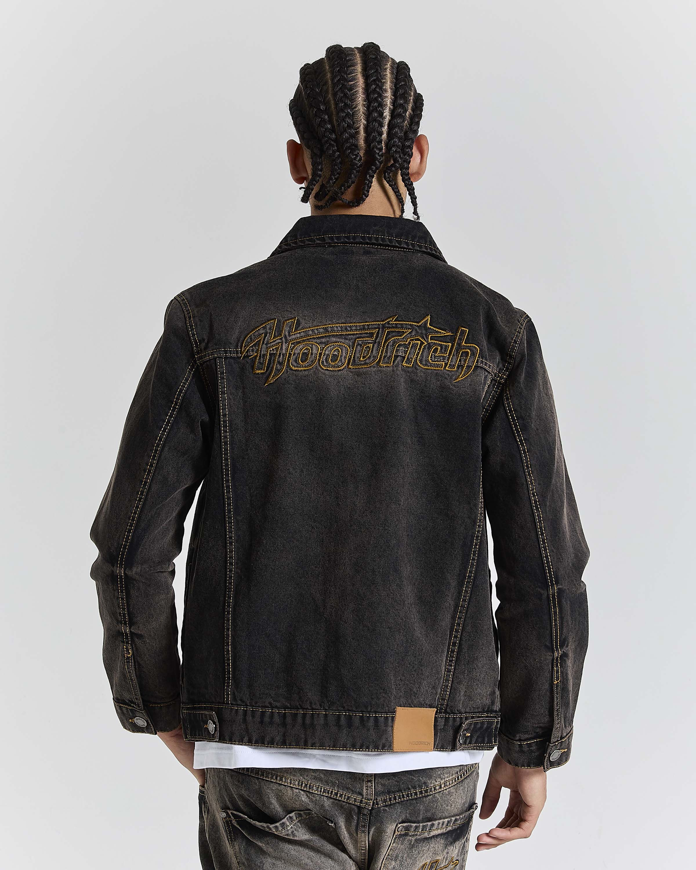 Shadow Rust Denim Trucker Jacket - Black Wash
