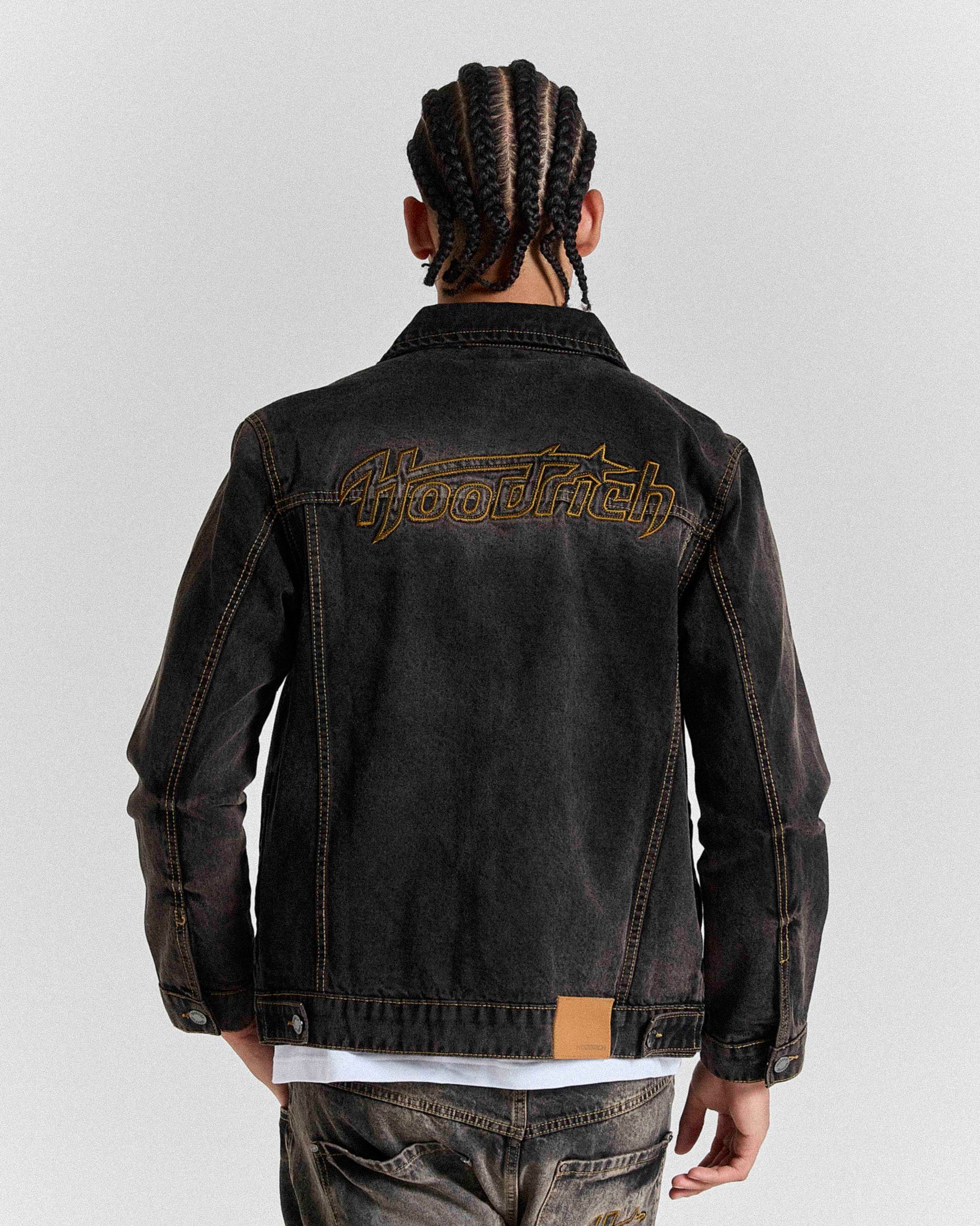 Shadow Rust Denim Trucker Jacket - Black Wash