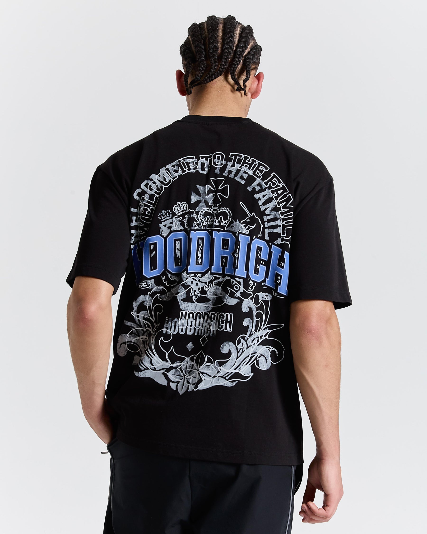 Family Crest Oversized T-Shirt - Black