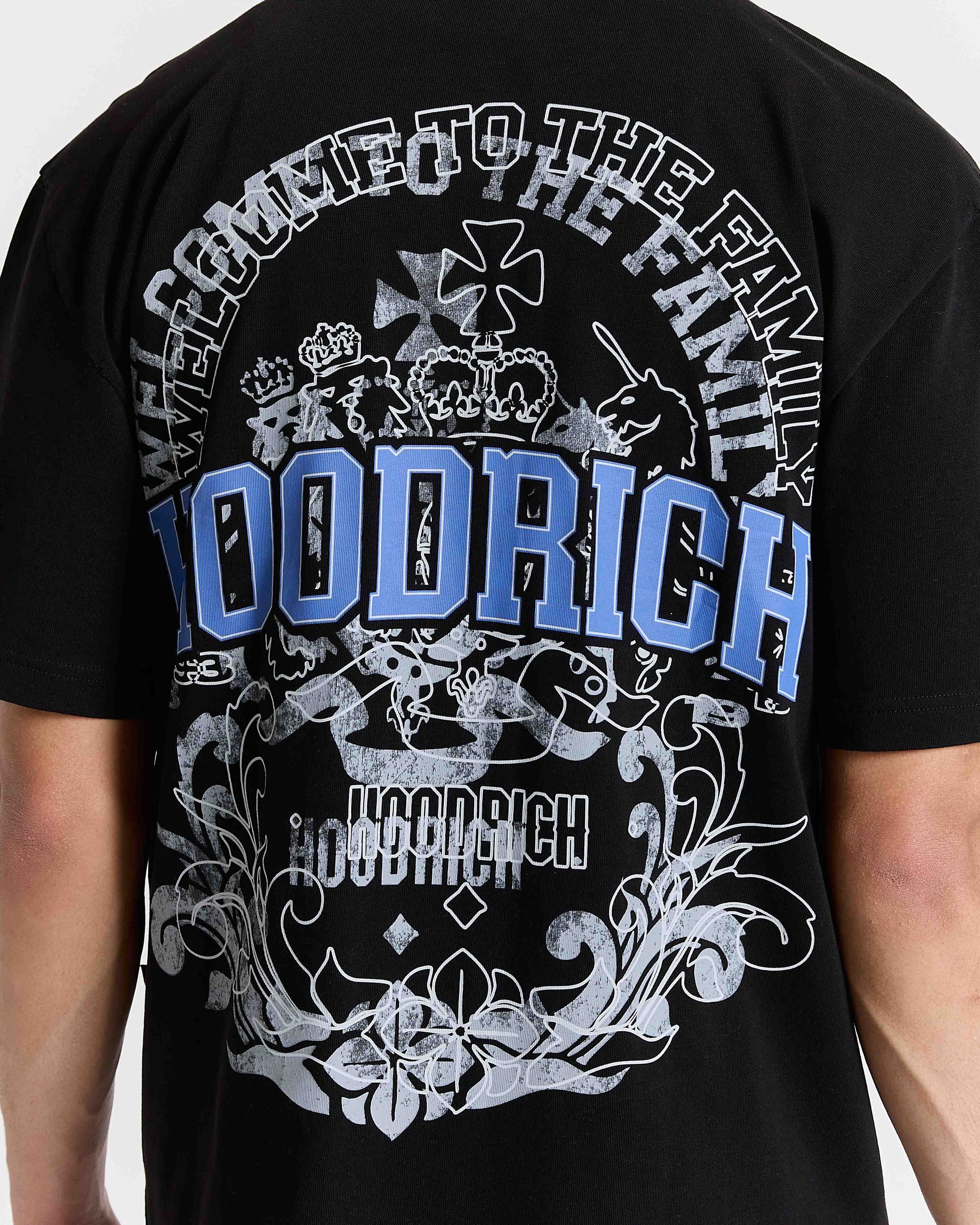 Family Crest Oversized T-Shirt - Black