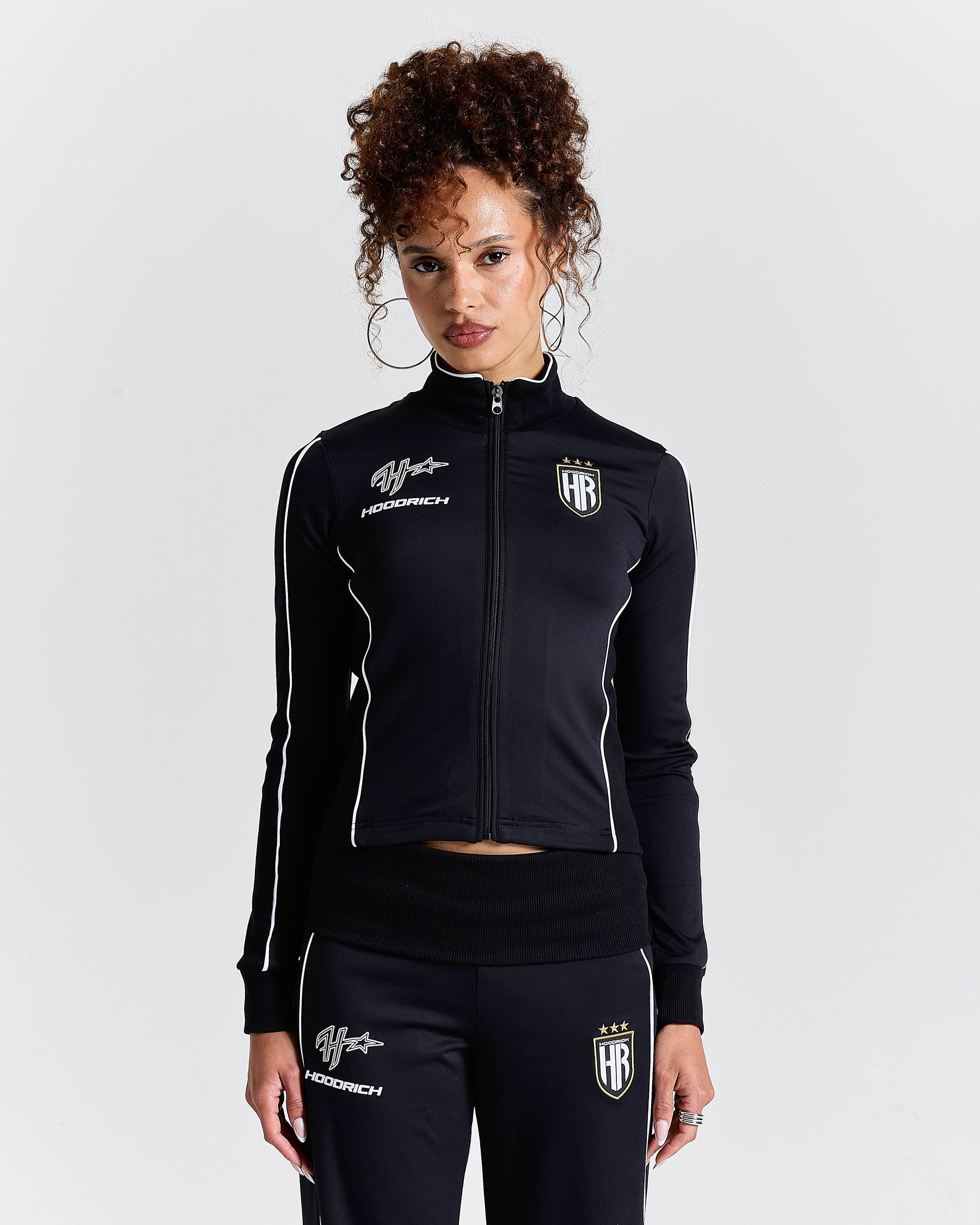Glide Football Slim Fit Track Jacket - Black
