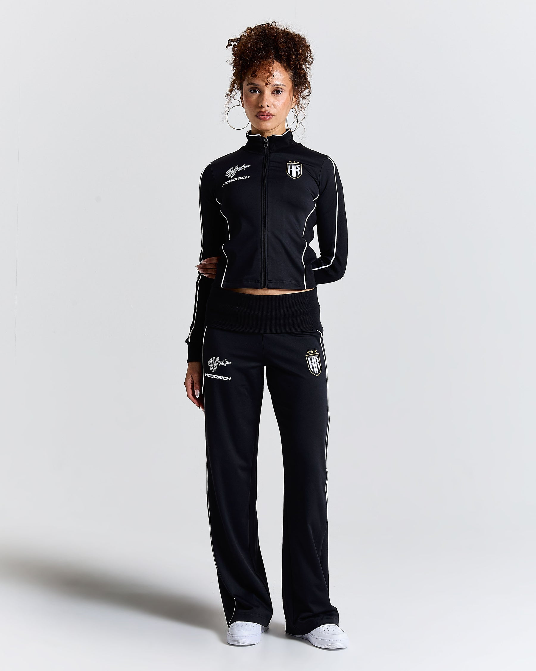Glide Football Wide Leg Track Pants - Black