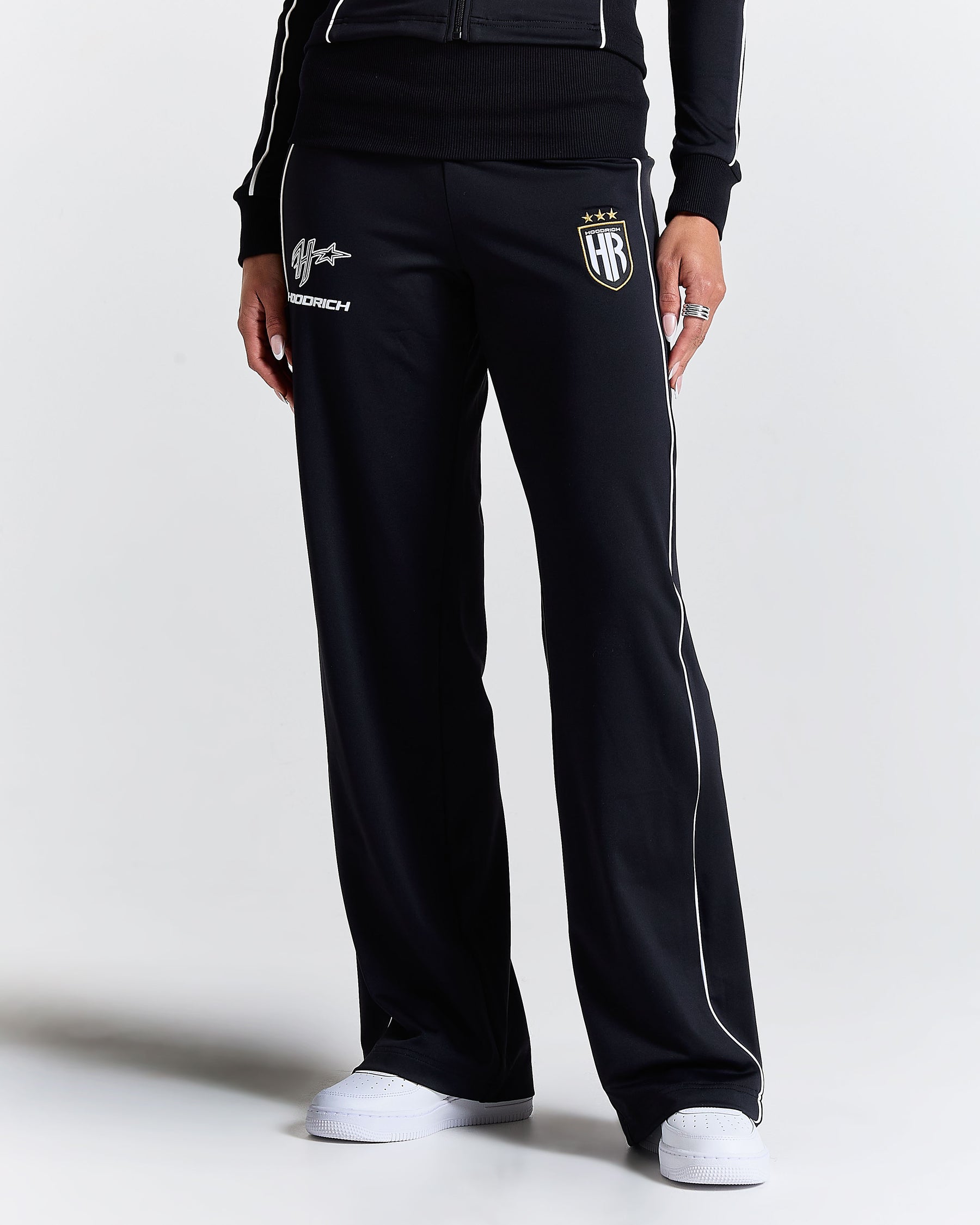 Glide Football Wide Leg Track Pants - Black