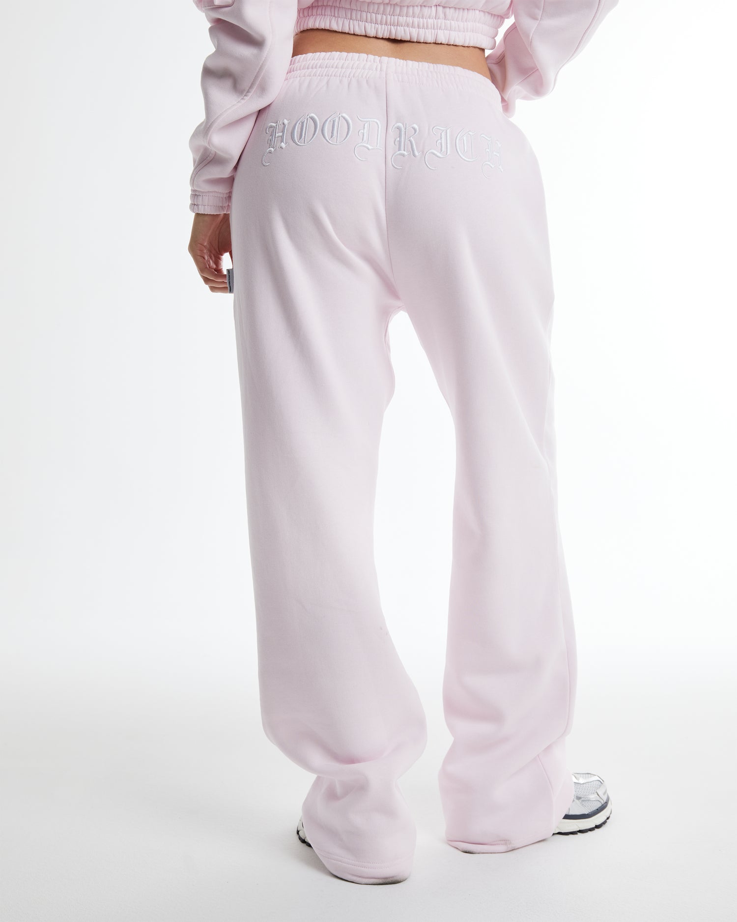 Dusk Wide Leg Joggers - Pink/White