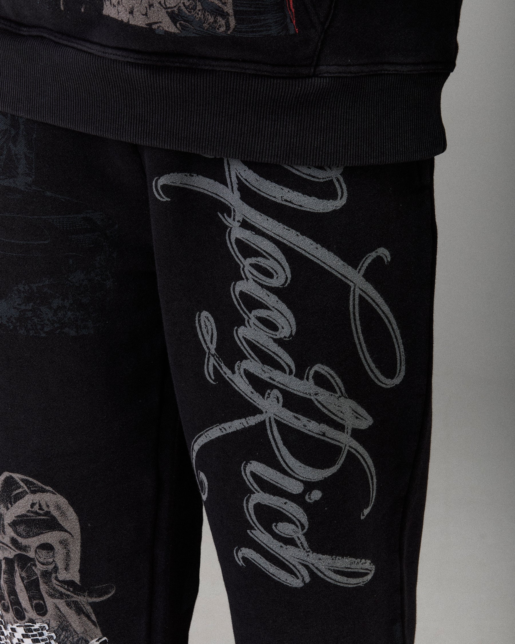 The Winner's Circle Oversized Jogger - Black Wash