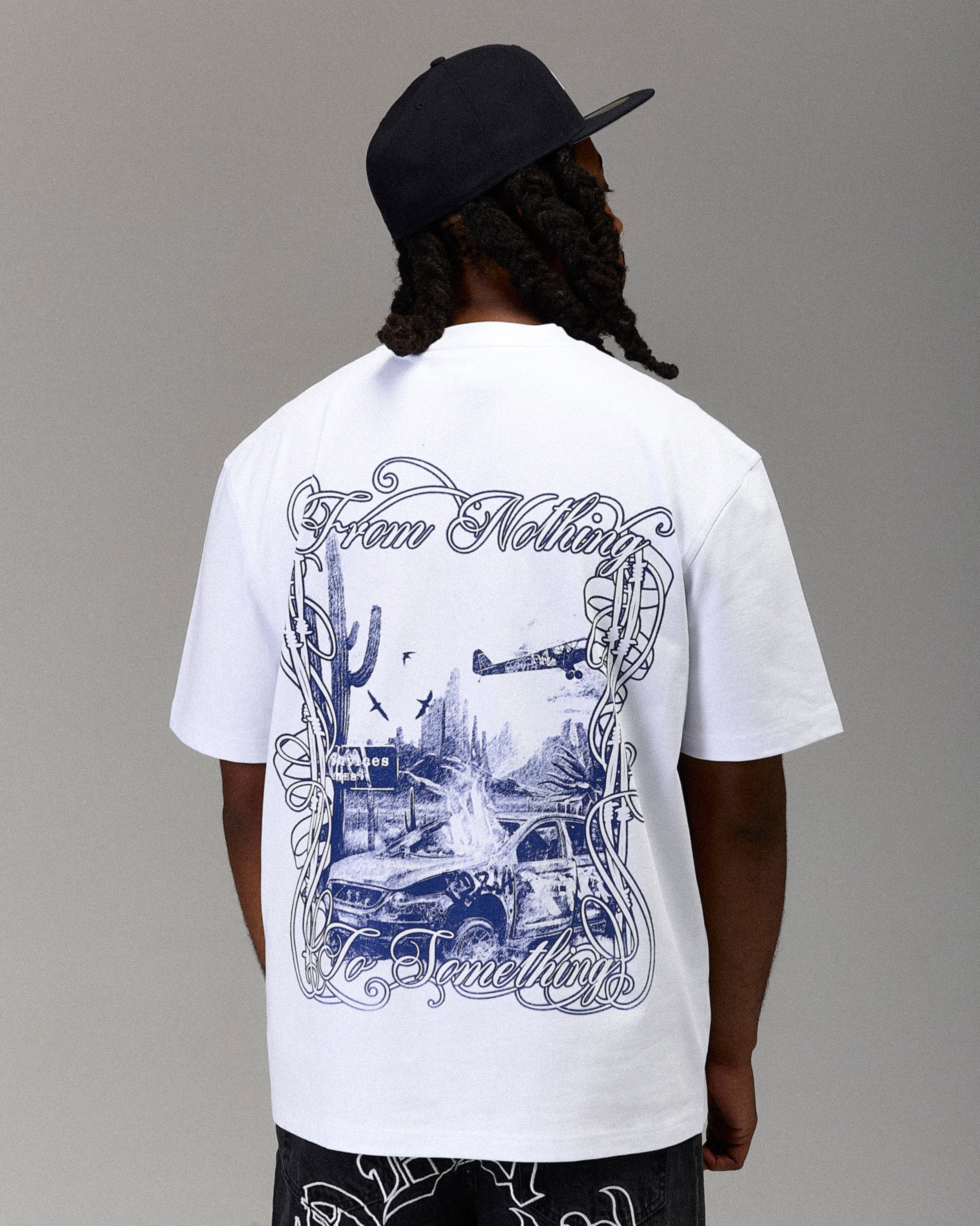 The Winner's Circle Oversized T-Shirt - White/Blue