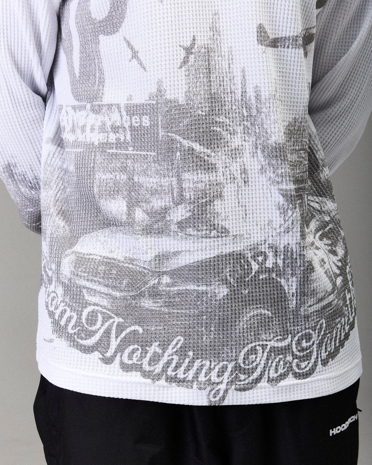 The Winner's Circle Oversized Long Sleeve T-Shirt - White/Grey