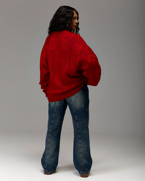 The Winner's Circle Knitwear Sweater - Fiery Red