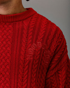 The Winner's Circle Knitwear Sweater - Fiery Red