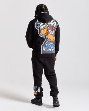 Menace Hoodie - Black/Blue/Orange