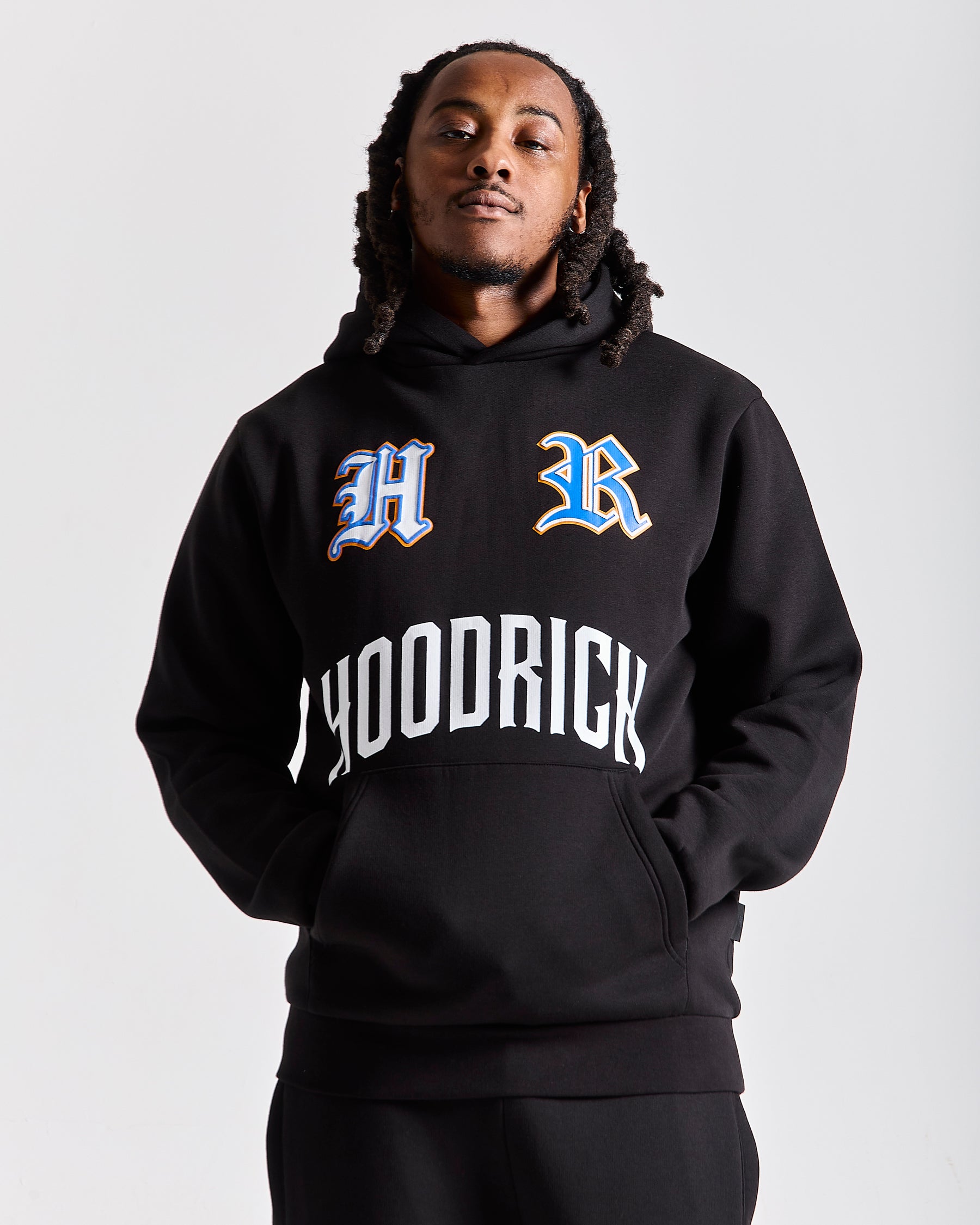 Menace Hoodie - Black/Blue/Orange