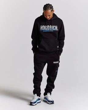 Splatter Joggers - Black/White/Blue