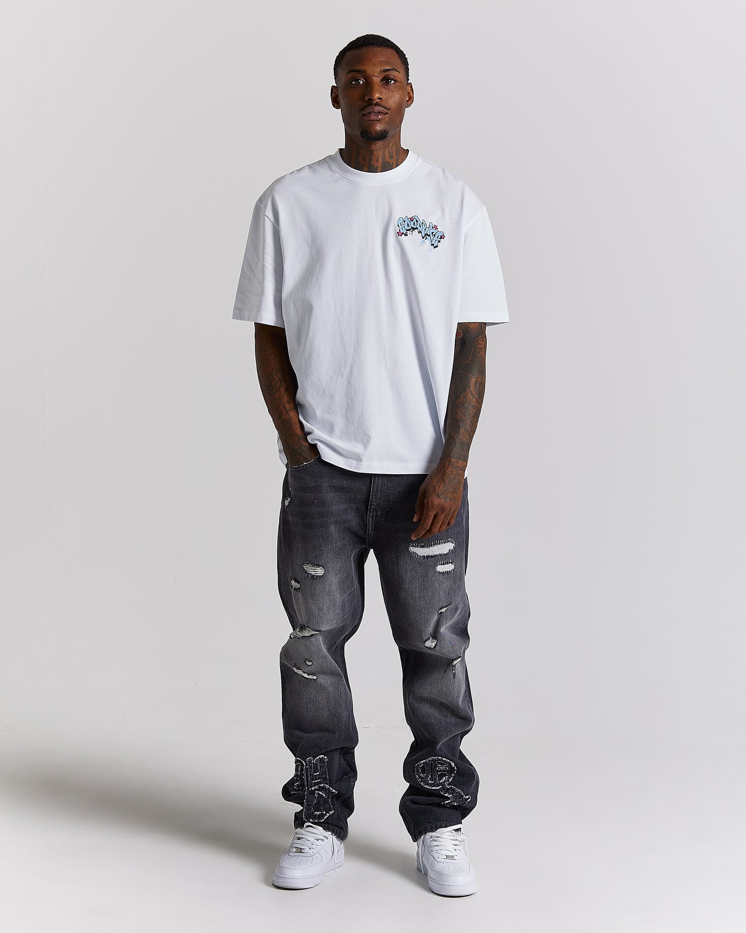 Rebellion Denim Jeans - Grey Wash
