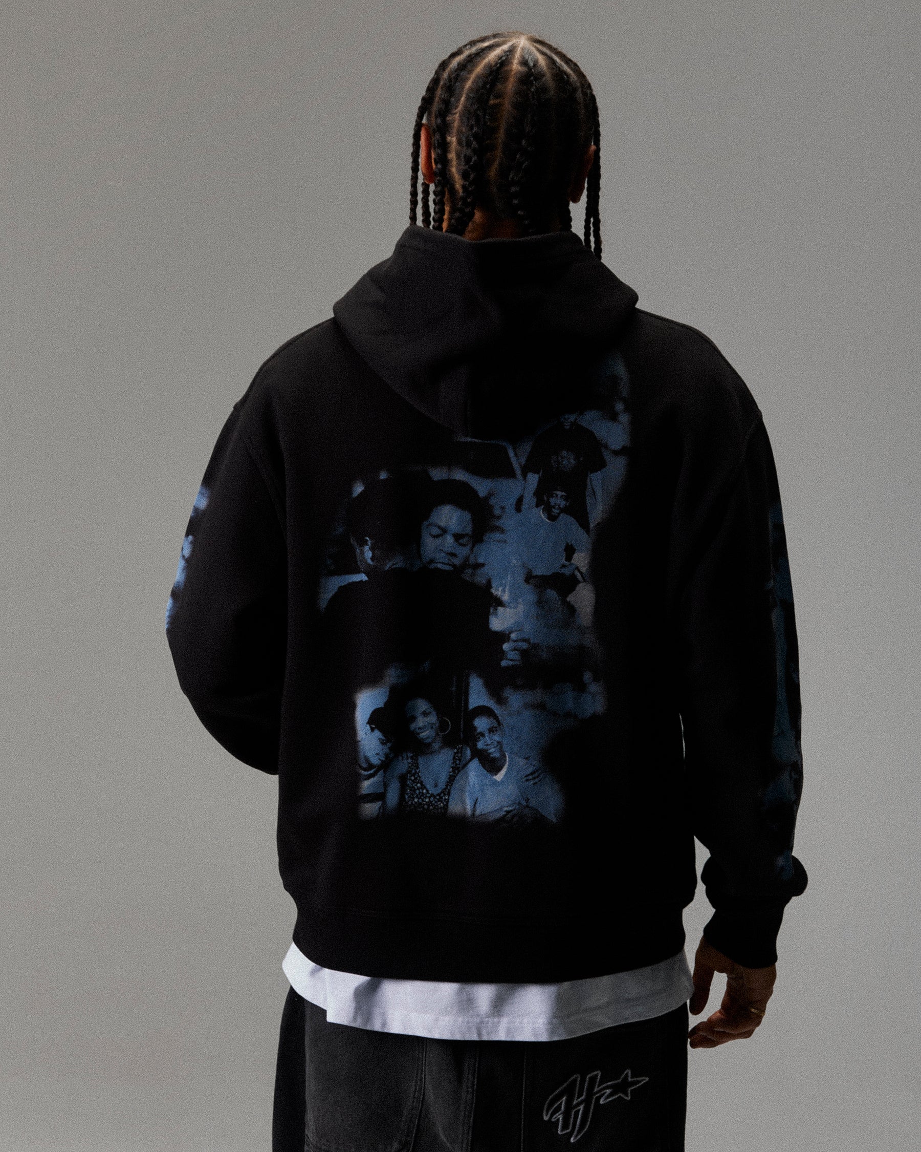 Hustle Boyz N The Hood Hoodie - Black/Blue